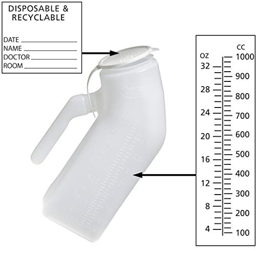 Carex Portable Urinal For Men - Male Urinal and Travel John - Plastic Urinal - Image 2