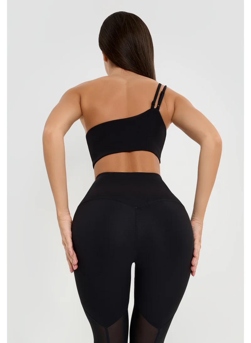 Bona Fide Ria Black Bona Fide Premium Quality Classic Leggings for Women with Unique Design and Lifting - Comfortable Workout Leggings for Women | Best Price UAE