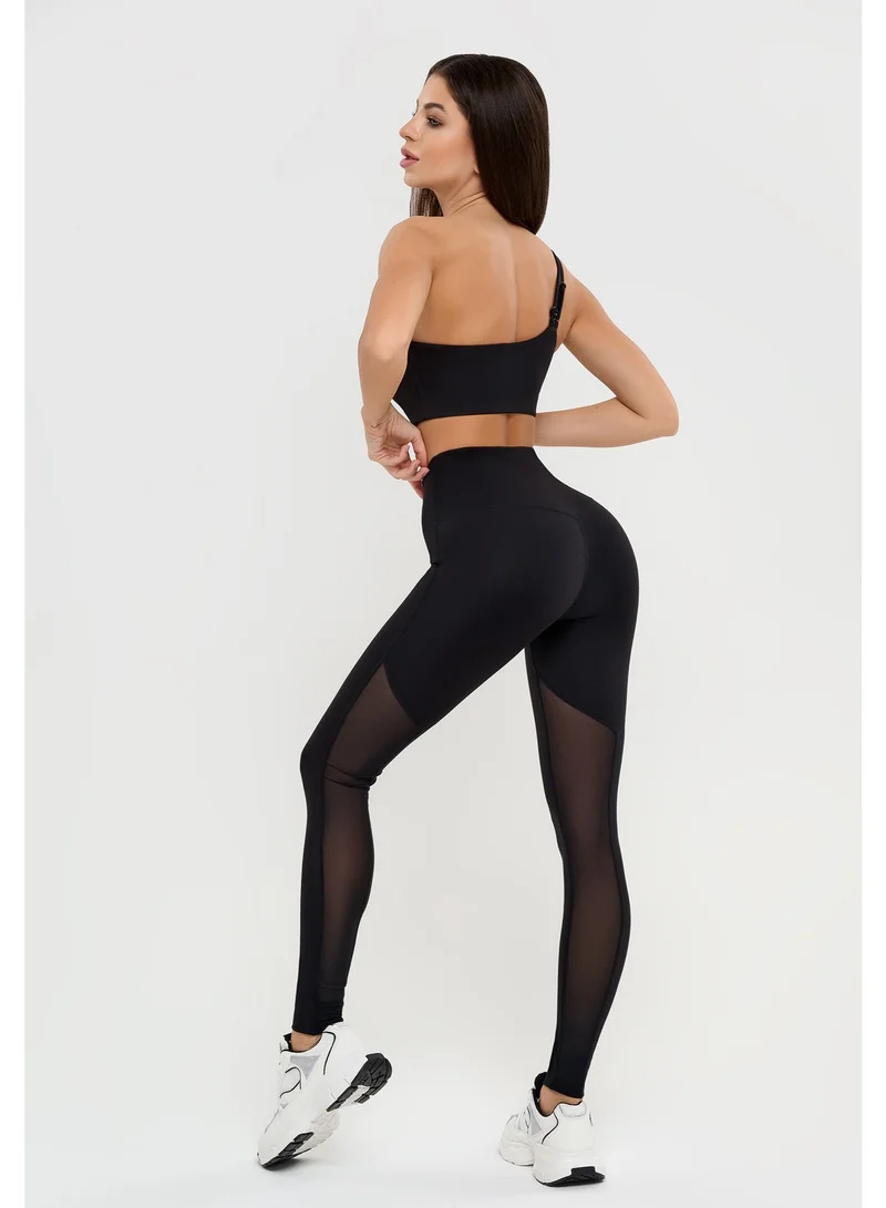 Bona Fide Ria Black Bona Fide Premium Quality Classic Leggings for Women with Unique Design and Lifting - Comfortable Workout Leggings for Women | Best Price UAE