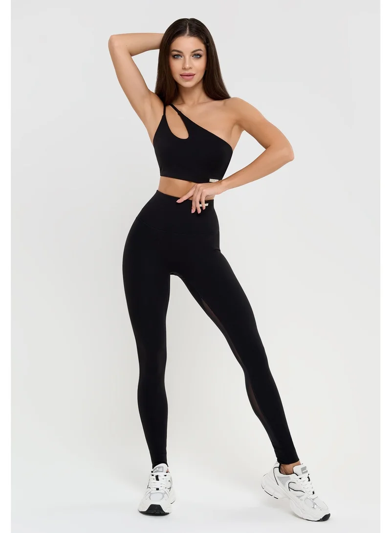 Bona Fide Ria Black Bona Fide Premium Quality Classic Leggings for Women with Unique Design and Lifting - Comfortable Workout Leggings for Women | Best Price UAE