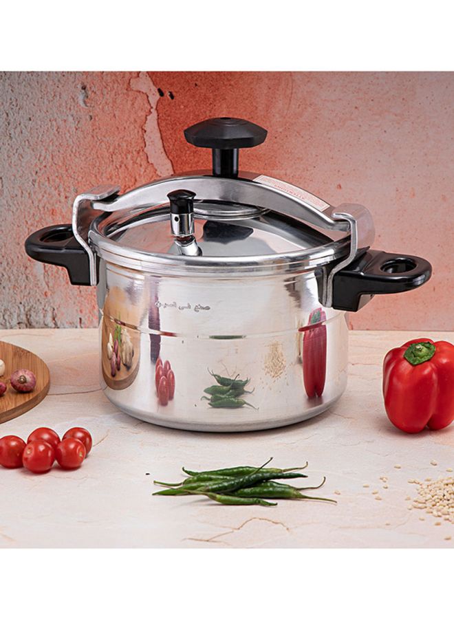 Royalford Aluminum Multi-Safety Device With Cool Touch Handles Pressure Cooker Silver 9Liters - Image 1