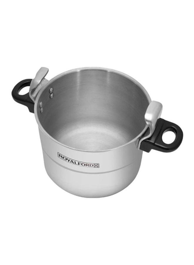 Royalford Aluminum Multi-Safety Device With Cool Touch Handles Pressure Cooker Silver 9Liters - Image 5