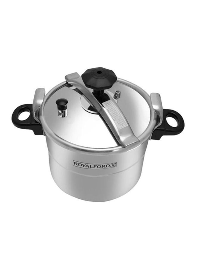 Royalford Aluminum Multi-Safety Device With Cool Touch Handles Pressure Cooker Silver 9Liters - Image 3