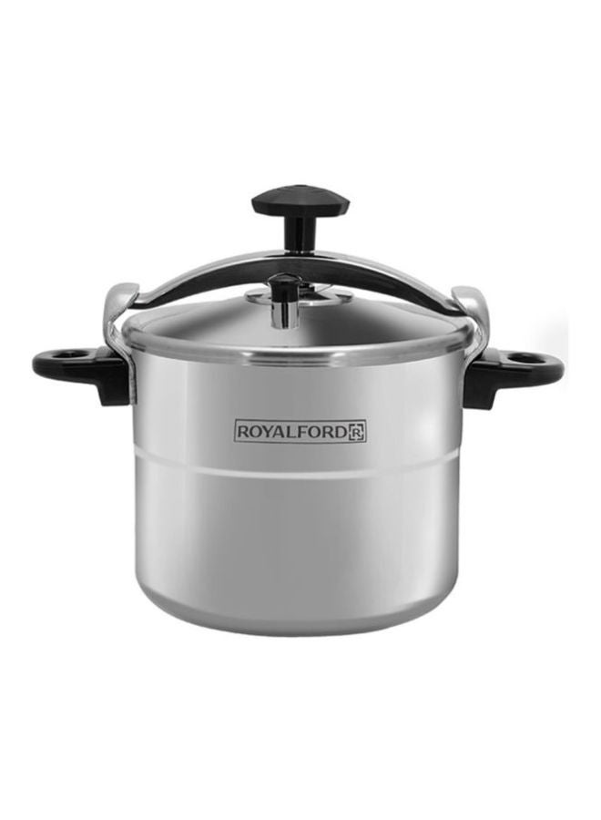 Royalford Aluminum Multi-Safety Device With Cool Touch Handles Pressure Cooker Silver 9Liters - Image 2