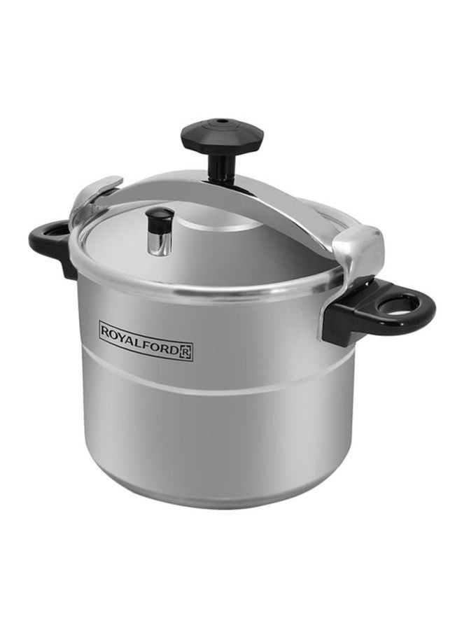 Royalford Aluminum Multi-Safety Device With Cool Touch Handles Pressure Cooker Silver 9Liters - Image 4