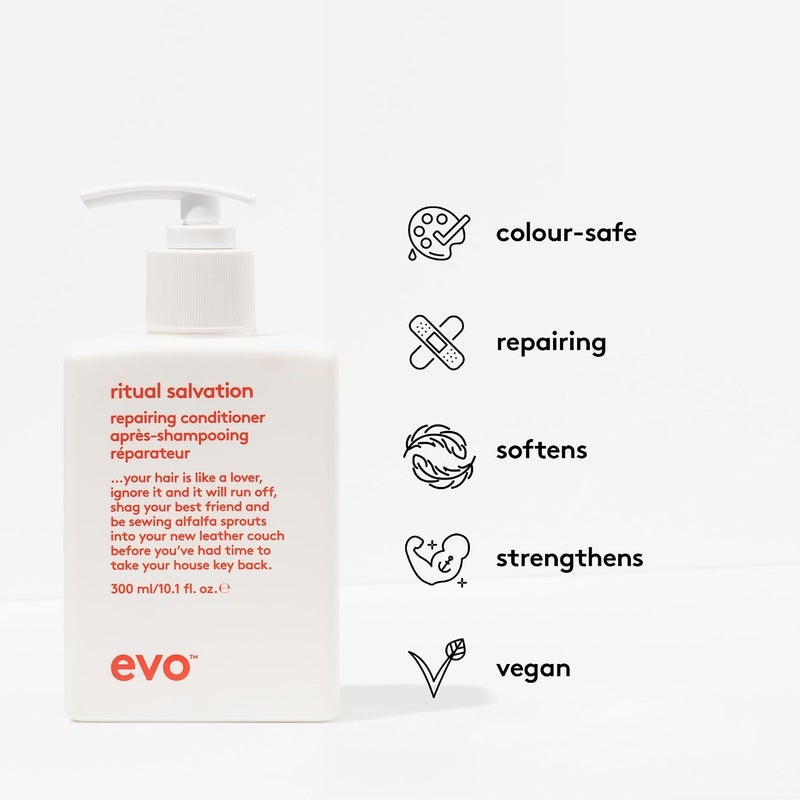 EVO Ritual Salvation Repairing Hair Conditioner 300ml/101fl oz - Image 2