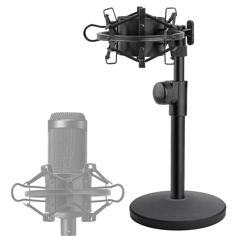 Frgyee Desk AT2020 Stand, Adjustable Metal Table Mic Stand with Shock Mount for Audio Technica AT2020 AT2020USB+ AT2035 ATR2500x Condenser Studio Microphone by Frgyee - Image 1
