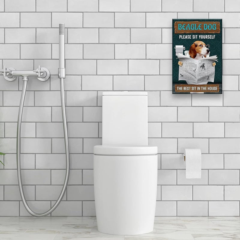 Busmko Beagle Dog Quotes Bathroom Wall Decor - Image 5