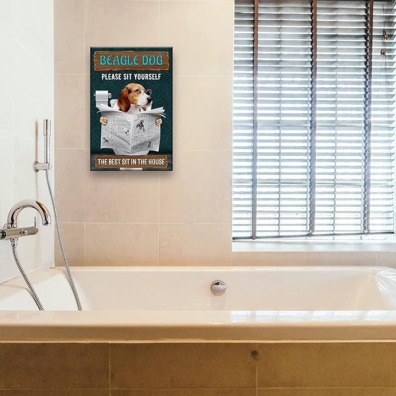Busmko Beagle Dog Quotes Bathroom Wall Decor - Image 3
