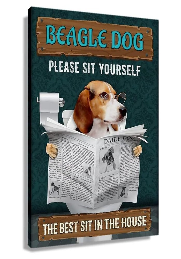 Busmko Beagle Dog Quotes Bathroom Wall Decor - Image 1