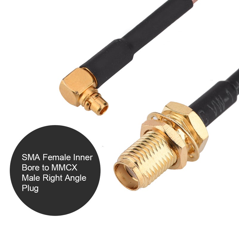 كابل إطالة محوري رفيع التردد (RF) من أنبوب الصلوة (Pigtail) بزاوية قائمة من أنثى SMA إلى ذكر MMCX النوع RG316 بطول 25 سم - Image 4