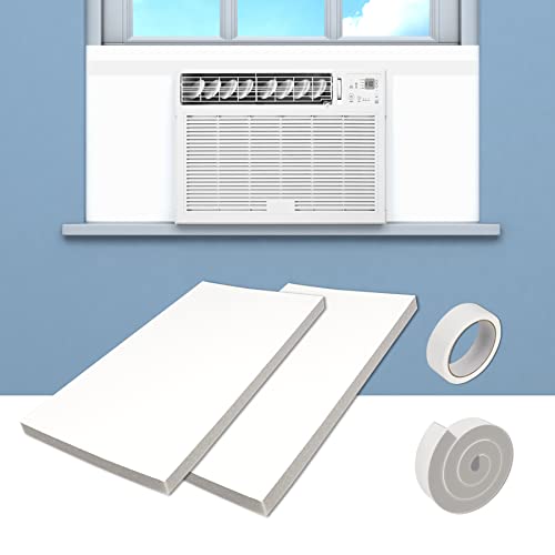 Pearwow AC Insulation Side Foam Panels for Window AC Unit,Indoor Air Conditioner Cover,Air Conditioner Side Panels Kit with Window AC Insulation Top Panel for Winter and Summer - Image 1
