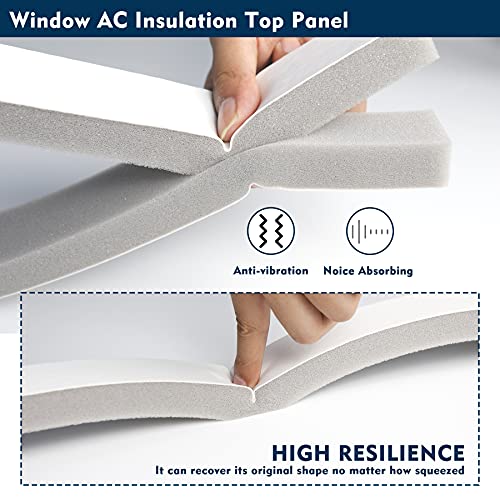 Pearwow AC Insulation Side Foam Panels for Window AC Unit,Indoor Air Conditioner Cover,Air Conditioner Side Panels Kit with Window AC Insulation Top Panel for Winter and Summer - Image 4