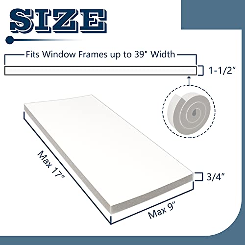 Pearwow AC Insulation Side Foam Panels for Window AC Unit,Indoor Air Conditioner Cover,Air Conditioner Side Panels Kit with Window AC Insulation Top Panel for Winter and Summer - Image 2