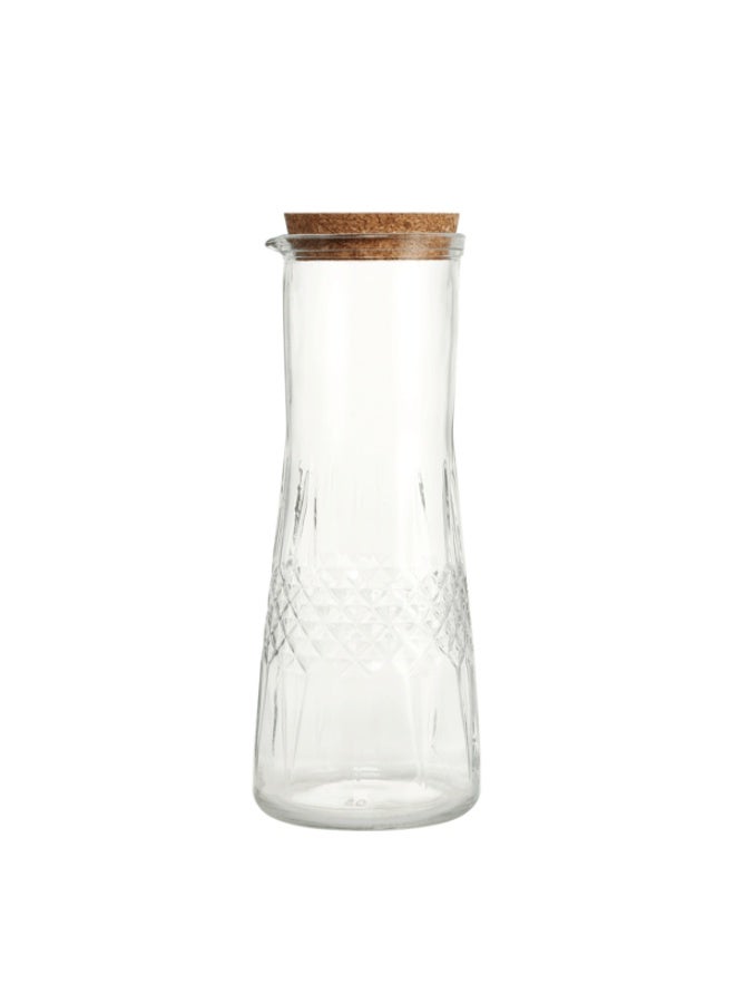 Bien Servi Contemporary Design High Quality Glass Juice Jar Clear and Brown 1.1 Liter - Image 2