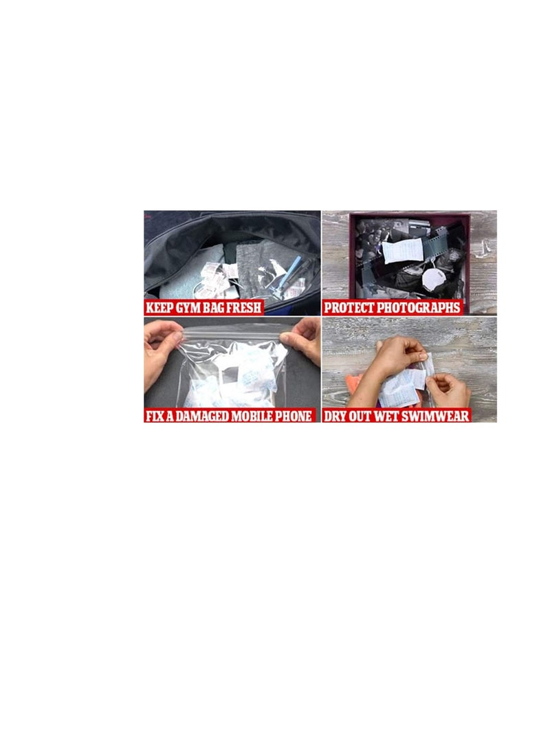 50 جرام من هلام السيليكا الأزرق النقي القابل لإعادة الاستخدام والممتص للرطوبة العالية ، عبوة جافة ومزيل الرطوبة والرطوبة غير سامة لأكياس تخزين الملابس والمطبخ ومسدس الكاميرا الإلكتروني (50 جم × 10 باك - Image 3