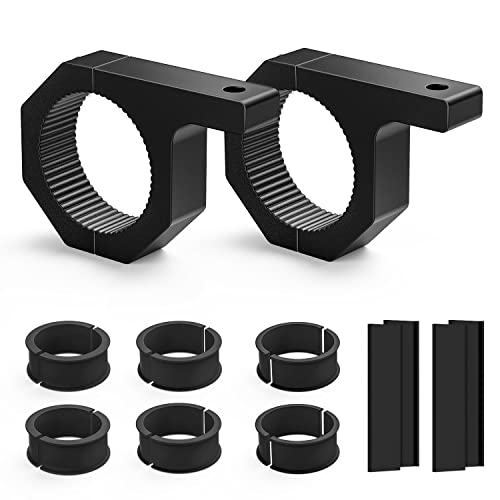 Nilight 2PCS Roll Bar Clamps Mounting Brackets LED Light Mount Clamps Tube Light Mounts Fit on 2.135" 2.25" 2.375" 2.5” Bull Bars Roof Racks Roll Cages for ATV UTV Truck - Image 1