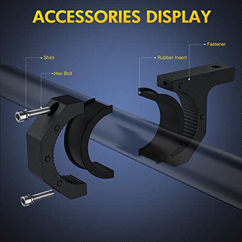 Nilight 2PCS Roll Bar Clamps Mounting Brackets LED Light Mount Clamps Tube Light Mounts Fit on 2.135" 2.25" 2.375" 2.5” Bull Bars Roof Racks Roll Cages for ATV UTV Truck - Image 5