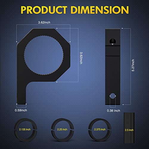 Nilight 2PCS Roll Bar Clamps Mounting Brackets LED Light Mount Clamps Tube Light Mounts Fit on 2.135" 2.25" 2.375" 2.5” Bull Bars Roof Racks Roll Cages for ATV UTV Truck - Image 2