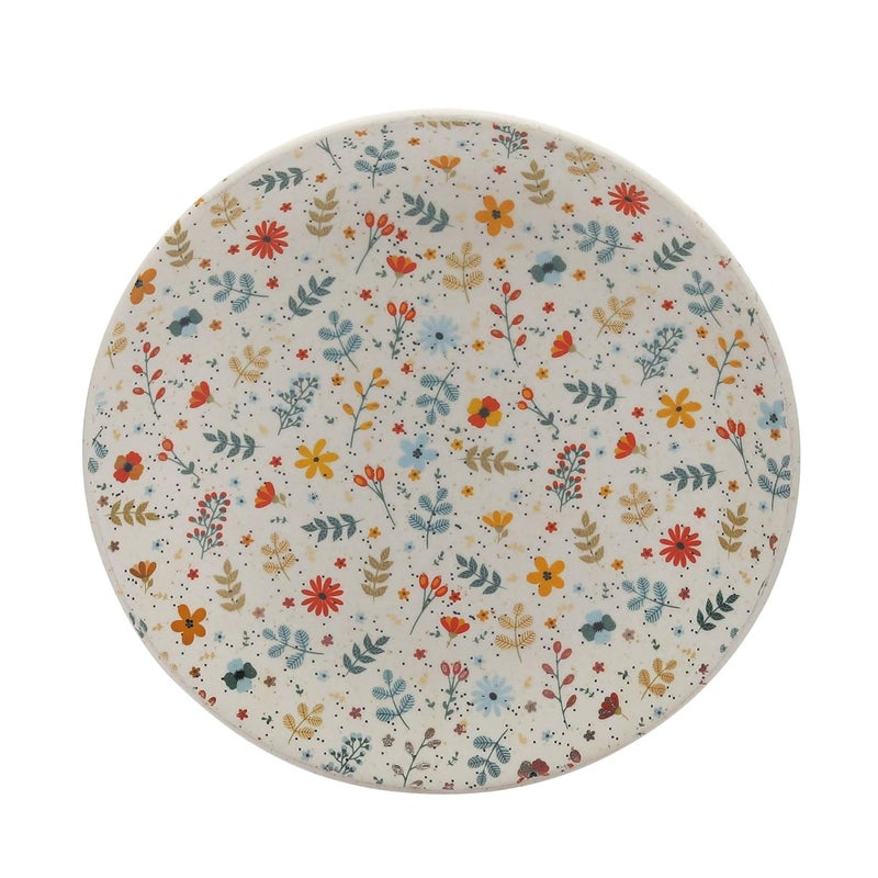 miah decor Miah Dcor Handcrafted CeramicStoneware Dinner Plates SetPack of 4 Multicolour Matte Floral DesignDia10 MicrowaveOvenFreezer Safe Dishware Safe MD260AF - Image 3