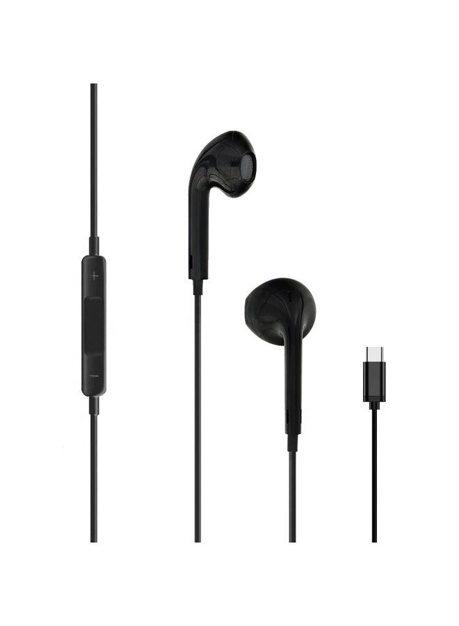 TIT USB C Wired Earphones with Mic and Volume Control, Type C Stereo Earbuds for Android Phones, Clear Call Headset, In Line Controls, 1.2m Cable, Durable Tangle Free Wire, Open Fit Comfortable Design for Music, Calls, Work, Travel and Daily Use Pro - Image 1
