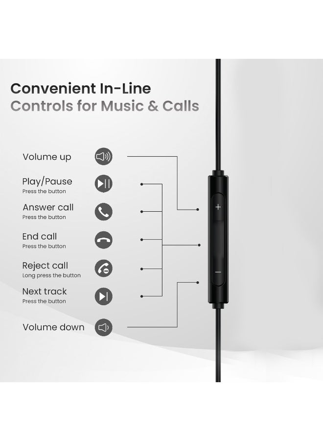 TIT USB C Wired Earphones with Mic and Volume Control, Type C Stereo Earbuds for Android Phones, Clear Call Headset, In Line Controls, 1.2m Cable, Durable Tangle Free Wire, Open Fit Comfortable Design for Music, Calls, Work, Travel and Daily Use Pro - Image 3