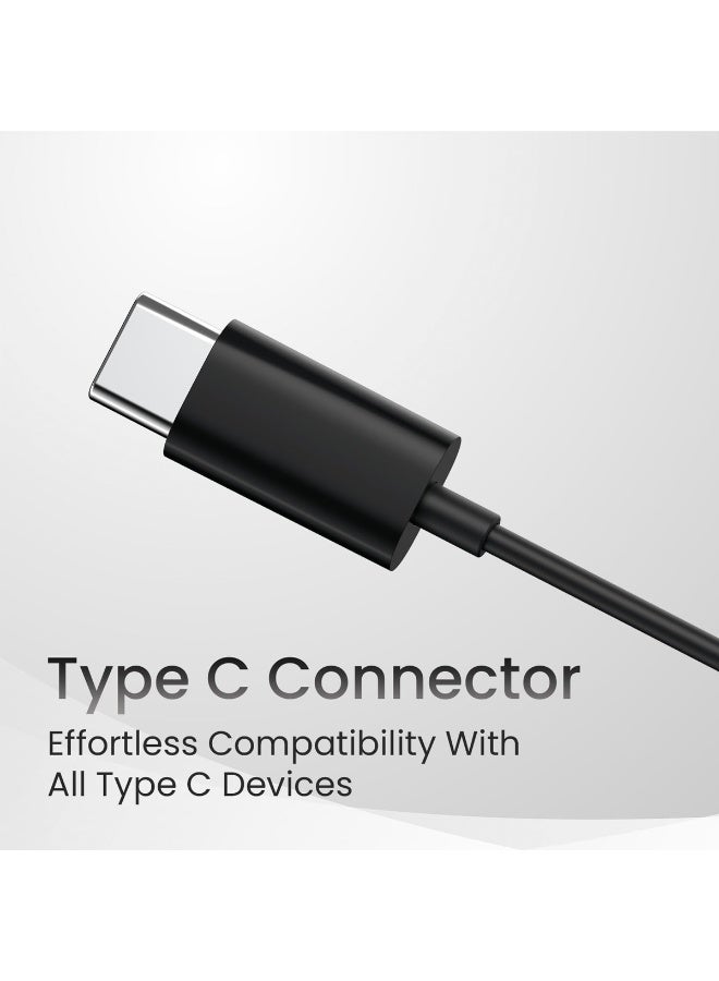 TIT USB C Wired Earphones with Mic and Volume Control, Type C Stereo Earbuds for Android Phones, Clear Call Headset, In Line Controls, 1.2m Cable, Durable Tangle Free Wire, Open Fit Comfortable Design for Music, Calls, Work, Travel and Daily Use Pro - Image 2