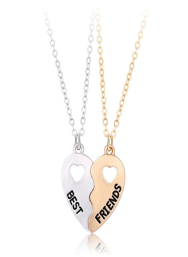 Lezmoii Magnetic Friendship Necklace Best Friend Necklace Matching Heart BFF Necklaces for 2 Women Girls Bestie Friendship Gifts (Best Friends) - Image 1