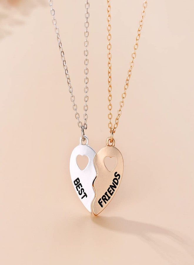 Lezmoii Magnetic Friendship Necklace Best Friend Necklace Matching Heart BFF Necklaces for 2 Women Girls Bestie Friendship Gifts (Best Friends) - Image 2
