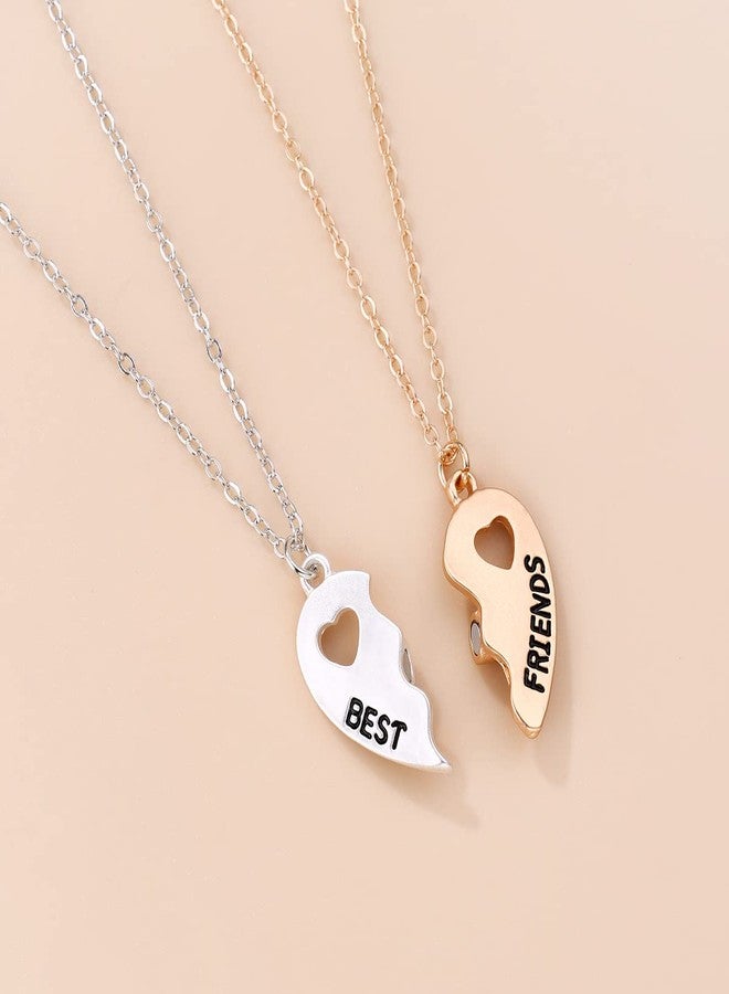 Lezmoii Magnetic Friendship Necklace Best Friend Necklace Matching Heart BFF Necklaces for 2 Women Girls Bestie Friendship Gifts (Best Friends) - Image 4