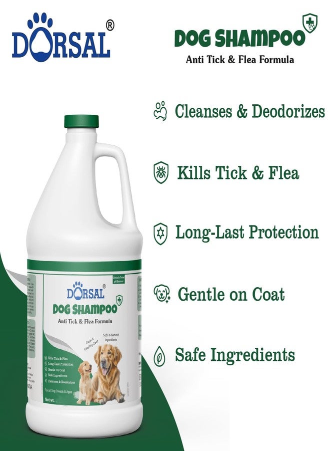 Hallofeed Dorsal Dog Shampoo 1000ml | Anti Ticks & Fleas | Neem & Aloe Vera | pH Balanced Pet Shampoo for Dogs & Cats | Anti Dandruff, Anti Hairfall, All Breeds, Gentle Conditioner Formula - Image 2