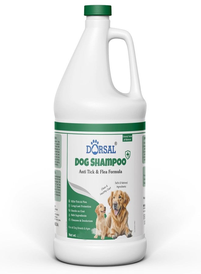 Hallofeed Dorsal Dog Shampoo 1000ml | Anti Ticks & Fleas | Neem & Aloe Vera | pH Balanced Pet Shampoo for Dogs & Cats | Anti Dandruff, Anti Hairfall, All Breeds, Gentle Conditioner Formula - Image 1