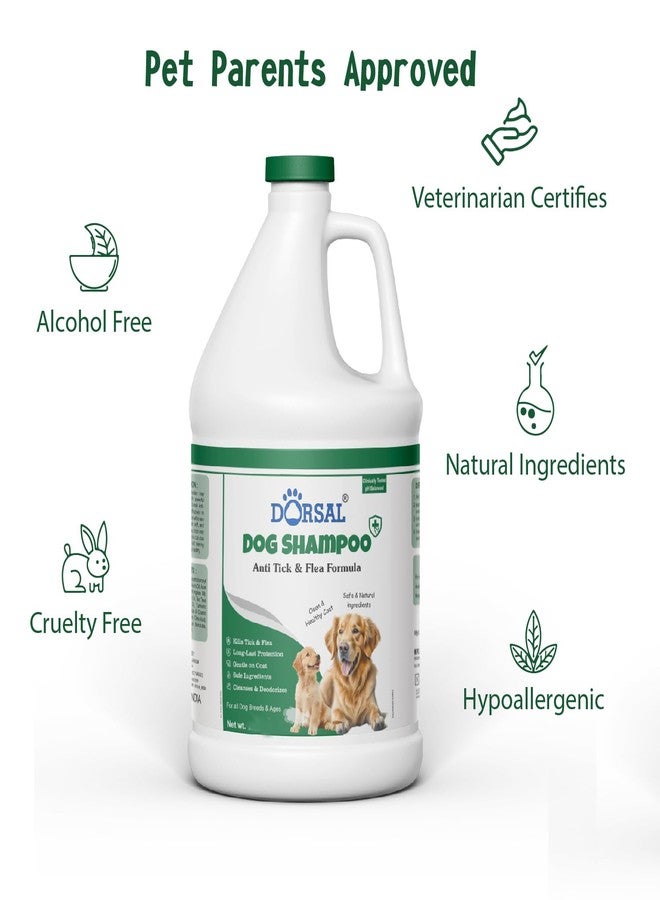 Hallofeed Dorsal Dog Shampoo 1000ml | Anti Ticks & Fleas | Neem & Aloe Vera | pH Balanced Pet Shampoo for Dogs & Cats | Anti Dandruff, Anti Hairfall, All Breeds, Gentle Conditioner Formula - Image 3