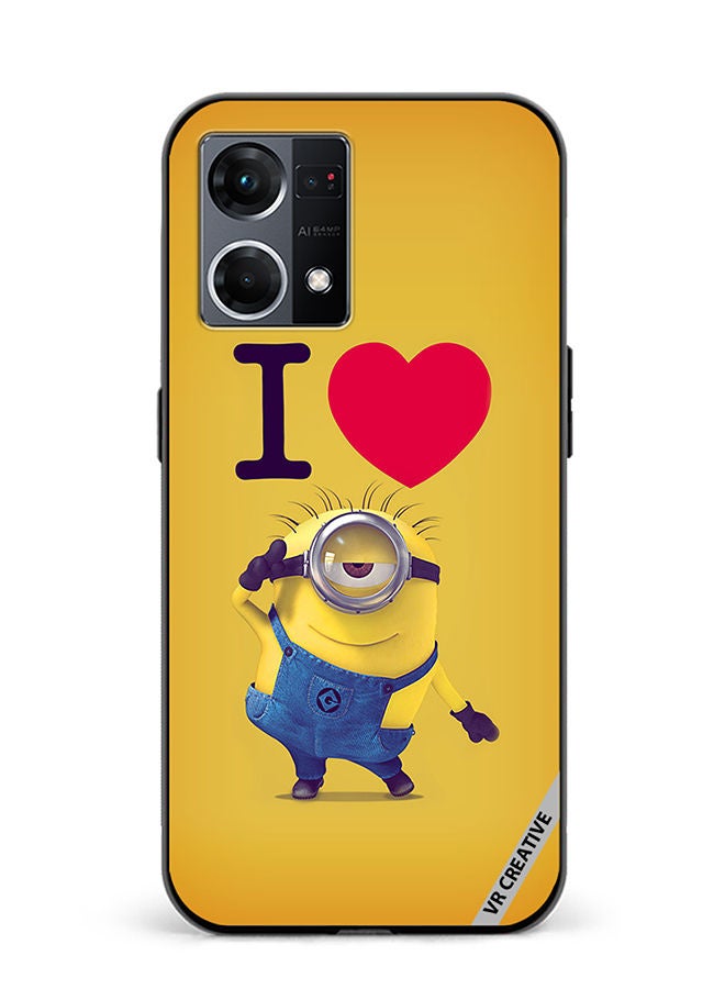 VR CREATIVE Protective Case Cover For Oppo Reno8 4G Minions Design Multicolour - Image 1