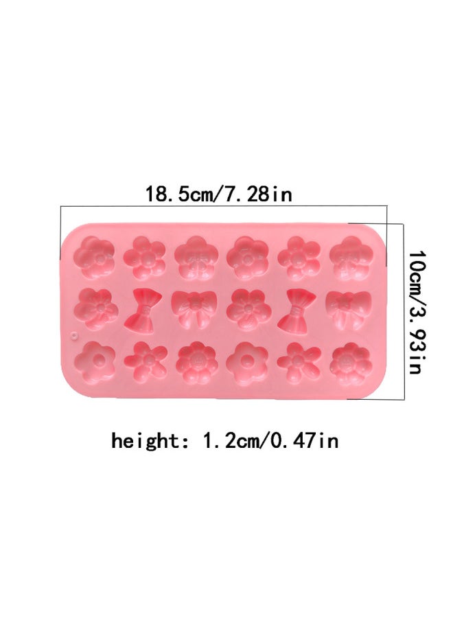 Generic - 18 Flower Bow 542 Silicone Mold DIY Chocolate Handmade Qq Sugar Baking Cookies Baking Tray-Color:Nordic Blue - Image 1