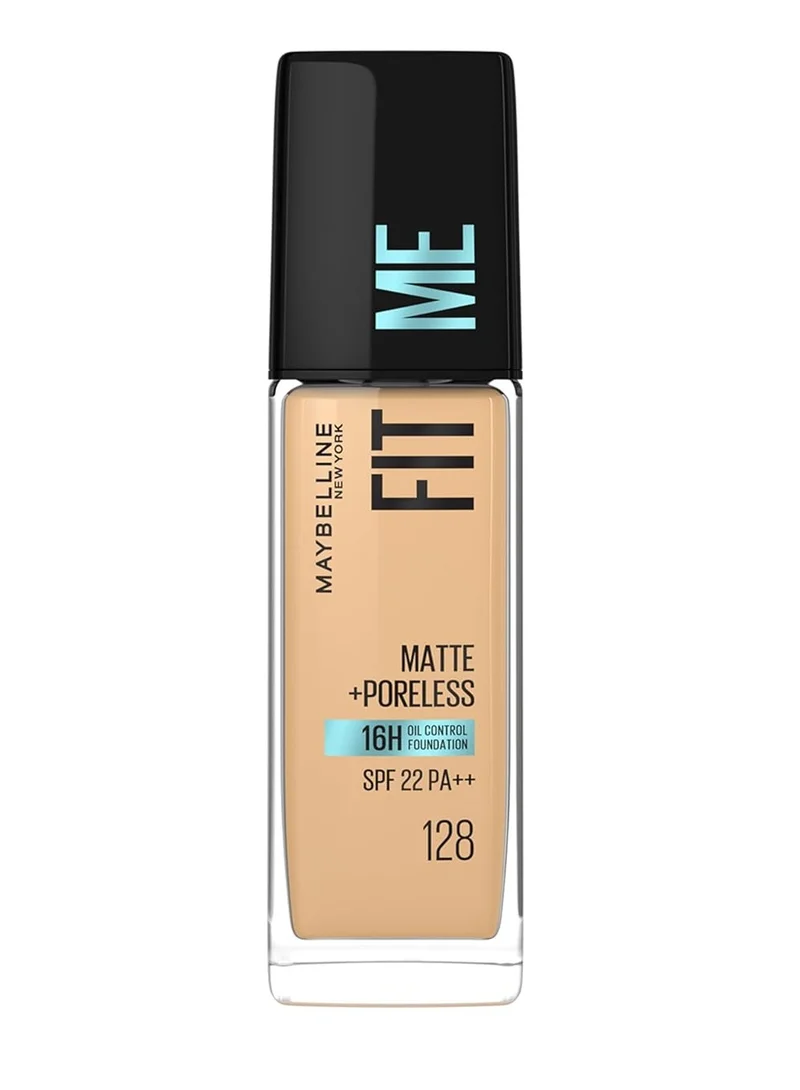 MAYBELLINE NEW YORK Fit Me Foundation Matte & Poreless Foundation 16H Oil Control with SPF 22 - 128