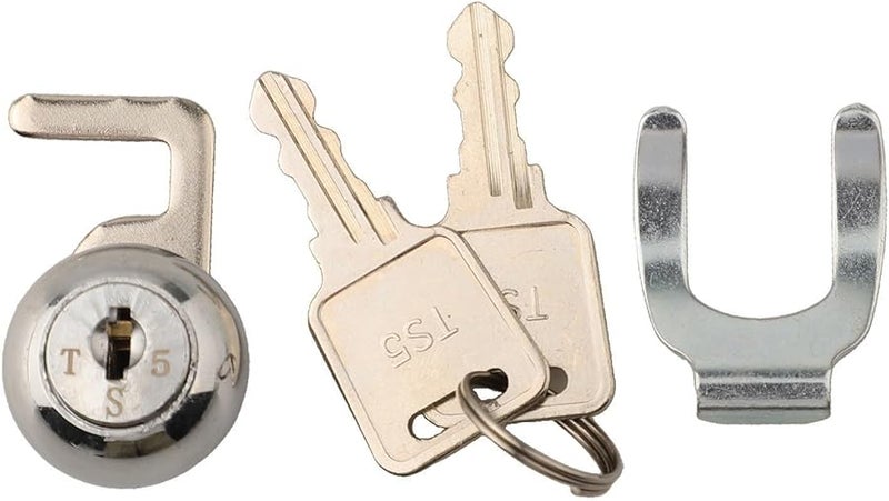 Zinc Alloy Cam Lock Quick Clip Size B For Cash Drawer Locker Cabinet Flight Case Secure Coded Cylinder With 2 Keys - Image 2