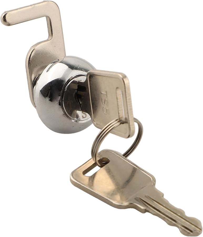 Zinc Alloy Cam Lock Quick Clip Size B For Cash Drawer Locker Cabinet Flight Case Secure Coded Cylinder With 2 Keys - Image 1