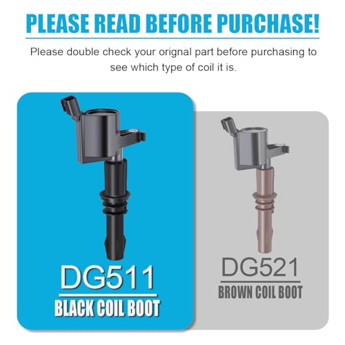 MAS Set of 8 Ignition Coils Compatible with Ford Expedition Explorer F150 F250 F350 Super Duty Lincoln Navigator Mark LT Mercury Replacement for DG511 C1541 FD508 - Image 2