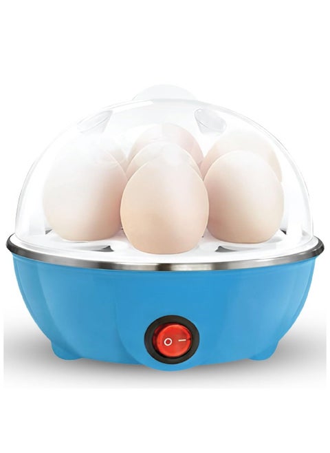 Electric Automatic Egg Boiler - 7-Egg Poacher for Steaming, Cooking, Boiling, and Frying (350 Watts,Blue)