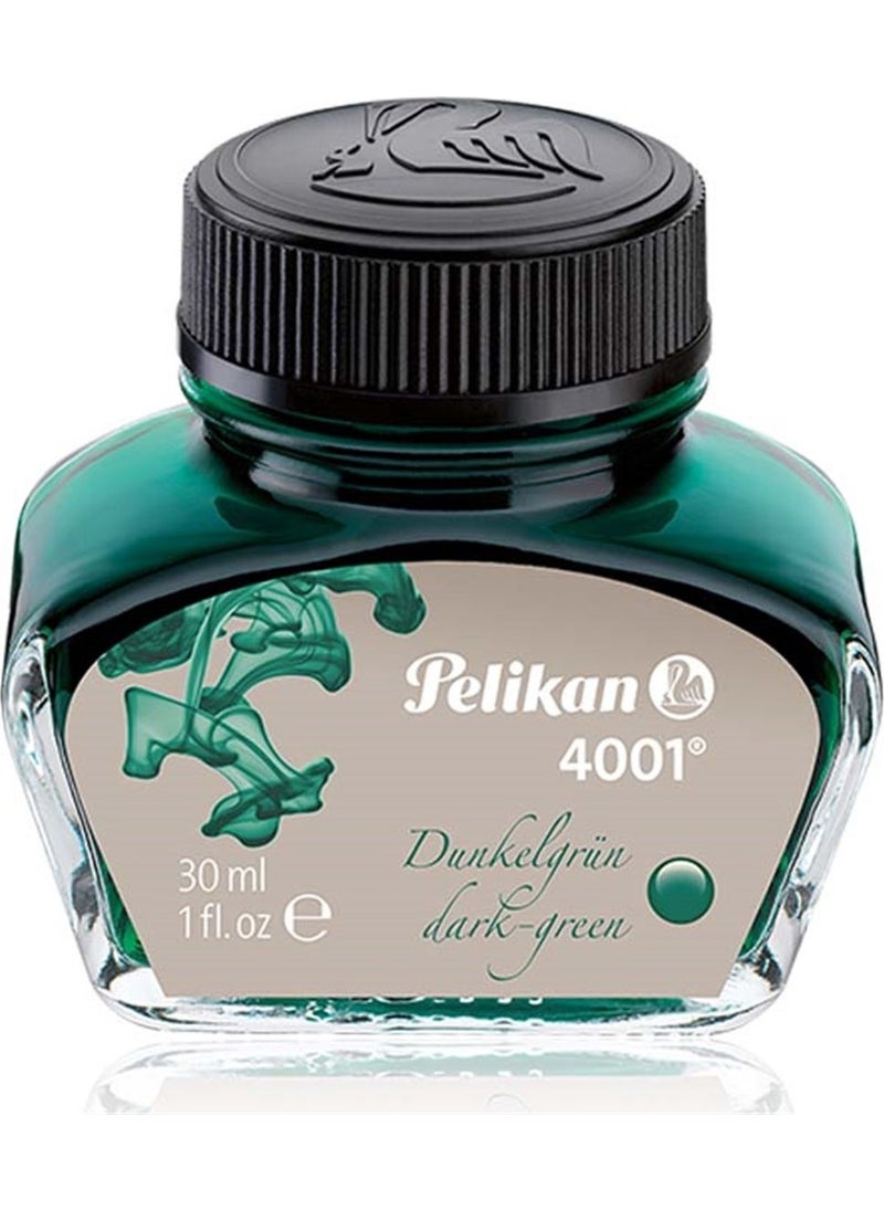 Pelikan 4001 Fountain Pen Ink 30 ml Dark Green 