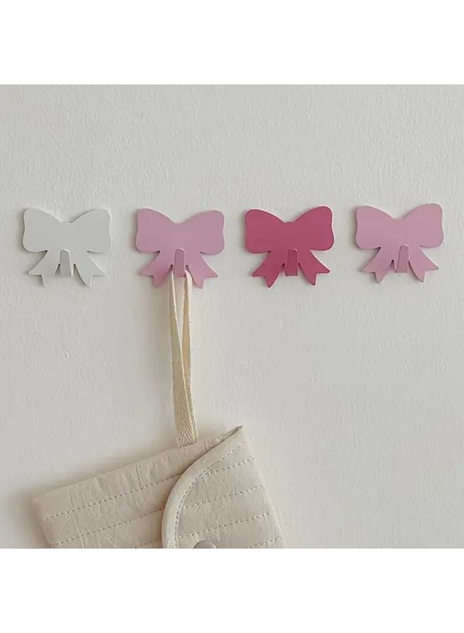 Blue 3pcs Heavy Duty Metal Bow Hooks No Drill Adhesive Wall Hooks for Kitchen Bathroom Office - Image 3