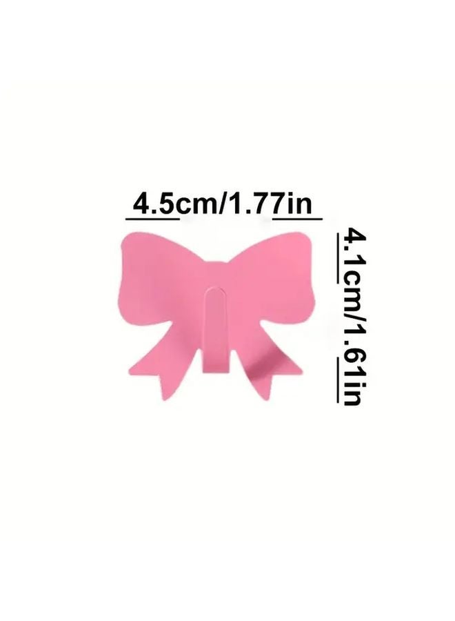 Blue 3pcs Heavy Duty Metal Bow Hooks No Drill Adhesive Wall Hooks for Kitchen Bathroom Office - Image 4