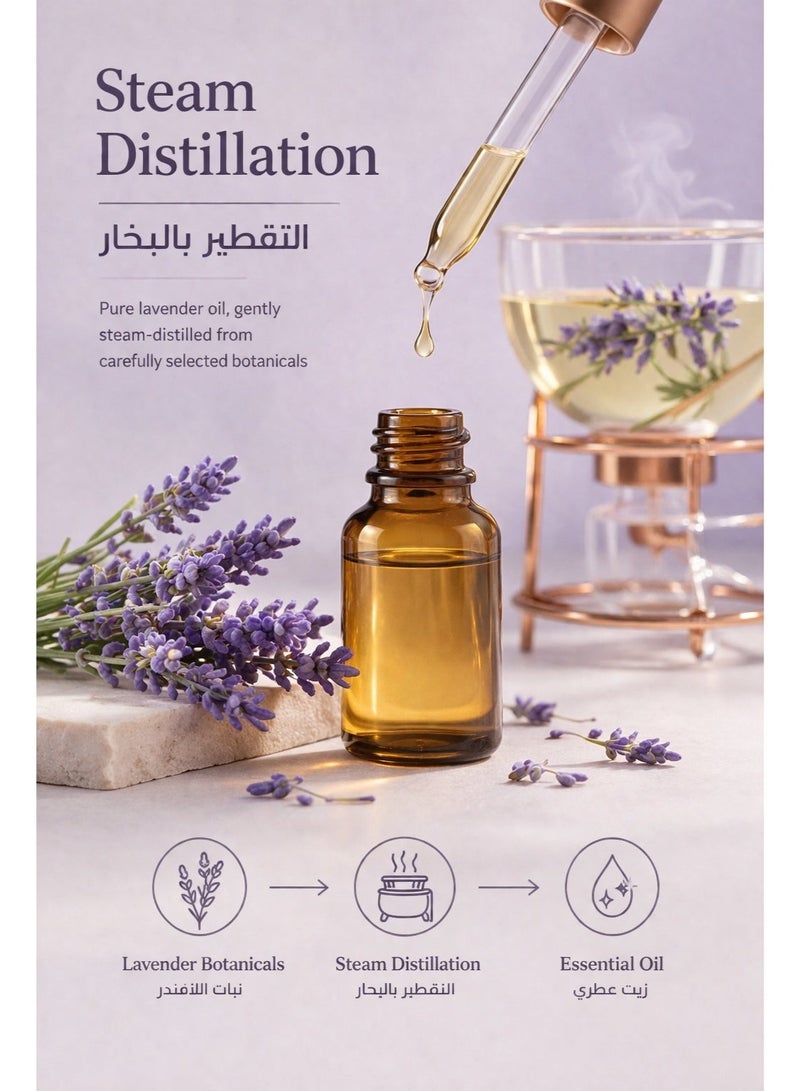 ETHARO Lavender Essential Oil 30ml – Naturally Distilled Aromatic Oil with a Soft, Calming Floral Aroma for Relaxation & Peaceful Ambience - Image 2