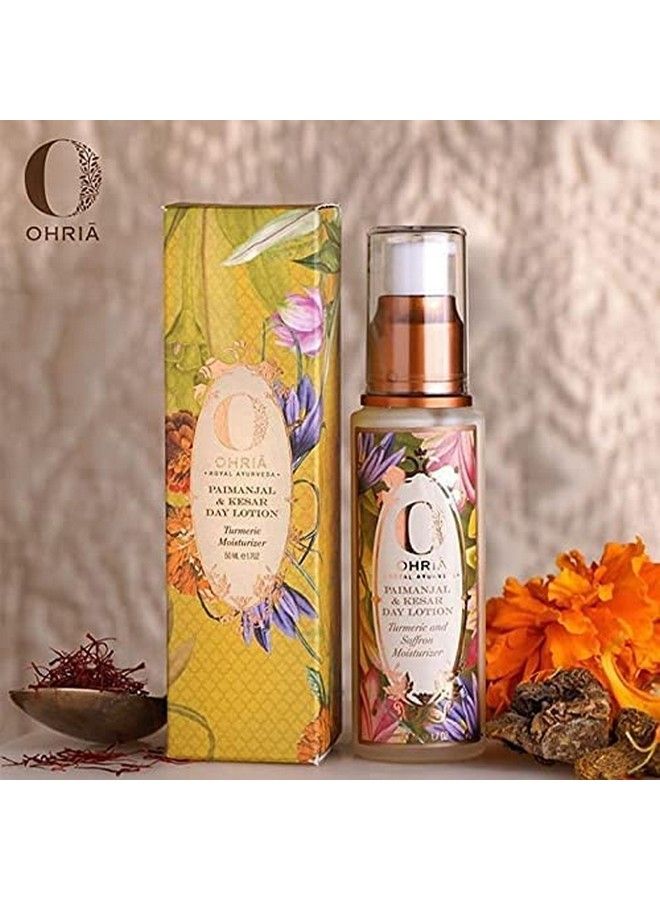 OHRIA Ayurveda Paimanjal & Kesar Day Lotion ; Turmeric And Saffron Moiturizer 50Ml - Image 4