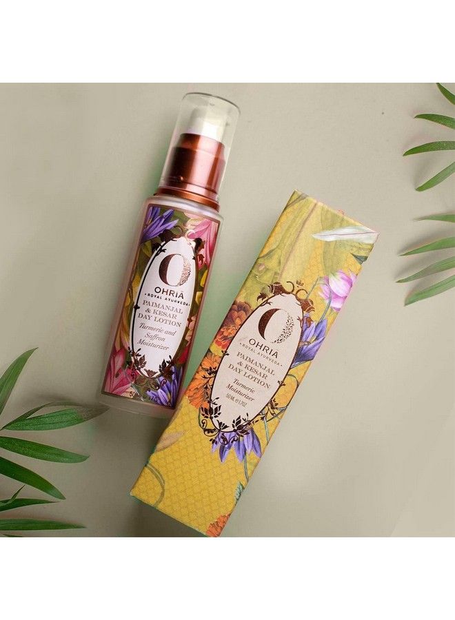 OHRIA Ayurveda Paimanjal & Kesar Day Lotion ; Turmeric And Saffron Moiturizer 50Ml - Image 3