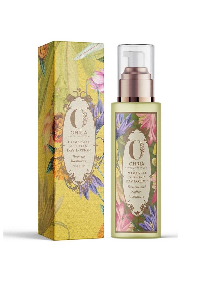 OHRIA Ayurveda Paimanjal & Kesar Day Lotion ; Turmeric And Saffron Moiturizer 50Ml - Image 2