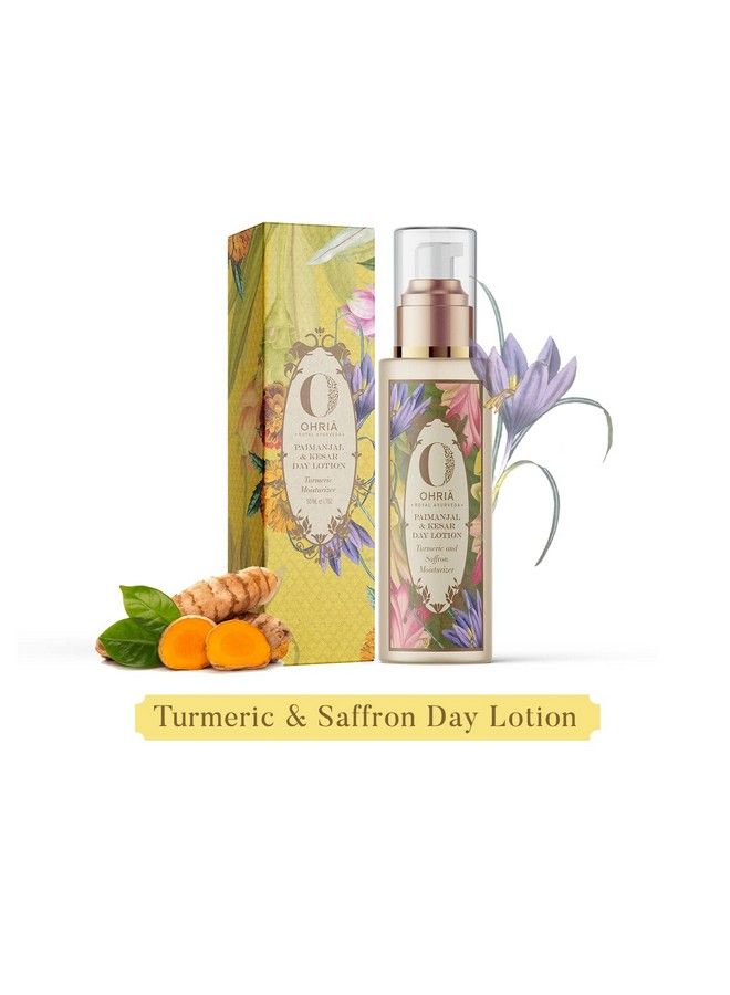 OHRIA Ayurveda Paimanjal & Kesar Day Lotion ; Turmeric And Saffron Moiturizer 50Ml - Image 5