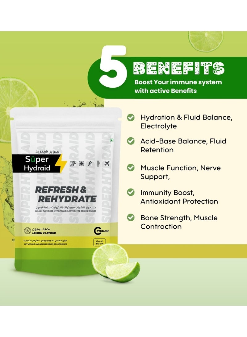 Super Hydraid Electrolyte Drink Mix | Lemon - Image 5