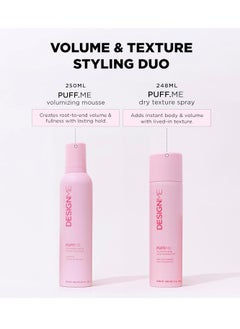 Design.ME PUFF.ME Volumizing Spray & Volumizing Mousse for Curly Hair Bundle by DESIGNME | 7-Oz Dry Texture Spray for Hair & 8.5-Oz Curly Hair Mousse | Color-Safe, Flexible-Hold Hair Texture Spray & Mousse  - Image 4